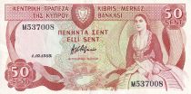 Cyprus 500 Cents - Young girl - Weir - 1988 - VF to XF - P.52