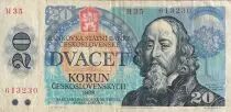 Czechoslovakia 20 Korun - Jan A. Komensky - 1988 - Serial H - P.95b