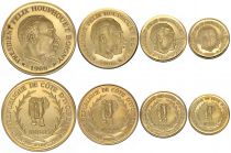 Dahomey Coffret 4 monnaies Or - 1966 - F. Houphouet Boigny - SPL