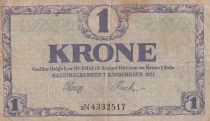 Danemark 1 Krone - Armoiries - 1921 - P.12g