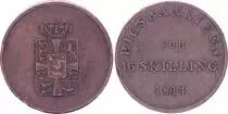 Danemark 16 Skilling,  Fréderic VI - 1814