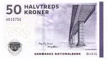 D&auml;nemark 50 Kroner - Bridge - Jug - 2016