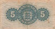 Danimarca 5 Kroner - 1944 - P.35