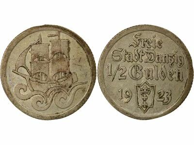 Danzig - 1/2 Silver Gulden - 1923 Utrecht