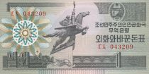 Democratic People´s Republic of Korea 1 Won Statue Chollima - 1988