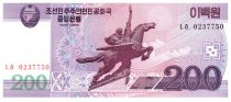 Democratic People´s Republic of Korea 200 Won Statue Chollima - 2008