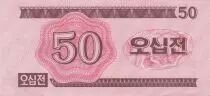 Democratic People´s Republic of Korea 50 Chon Pink - 1988