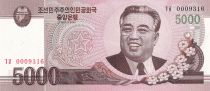 Democratic People´s Republic of Korea 5000 Won - Kim Il Sung - 2008 - UNC - P.66