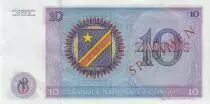 Demokratische Republik Kongo 10 Zaires Pr&eacute;s. Mobutu, leopard - 1971