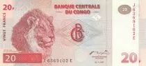 Demokratische Republik Kongo 20 Francs 1997 - Lions -HdM