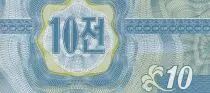 Demokratische Volksrepublic Korea 10 Chon - Blue - 1988 - AU+ - P.25
