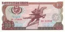 Demokratische Volksrepublic Korea 10 won - Statue Chollima - Factory - 1978 - UNC - P.20c
