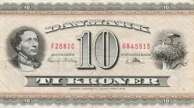 Denmark 10 Kroner - 1958 - P.44