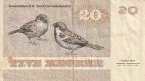 Denmark 20 Kroner, Pauline Tutein - House Sparrow - 1984 - Serial C3 - P.49e