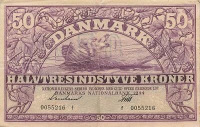 Denmark 50 Kroner - 1944 - P.38