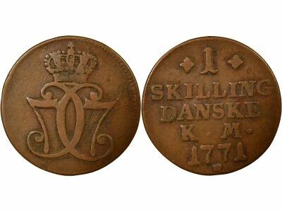 Denmark Christian VII - Skilling - 1771 (1780 / 1785) Altona