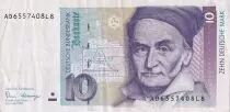 Deutschland (Bundesrepublik) 10 D Mark - Carl Friedr Gauss - 1989 - XF+ - P.38a