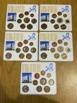 Deutschland  Lot of 5 sets Germany 2008 - 8 coins