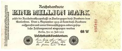 Deutschland 1 000 000 Mark 1923  - Serial and numbers can be different - Without letter