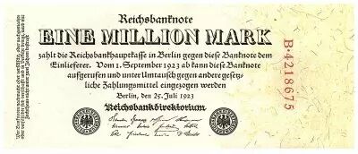 Deutschland 1 000 000 Mark 1923  - Various series and numbers - With letter