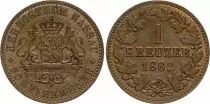 Deutschland 1 Kreuzer, Adolph - Duch&eacute; de Nassau -1862