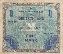 Deutschland 1 Mark AMC, blue on lt blue - 1944 - 9 digit with F - 063869143