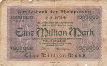 Deutschland 1 Million Mark - State of Rheinprovinz - 1923 - Number 211874