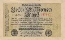 Deutschland 10 millionen mark - Reichsbanknote - Serial HM-25 - 1923
