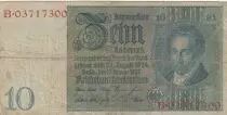 Deutschland 10 Reichsmark - Albrecht D. Thaer - Serial B - 1929 - P.180a
