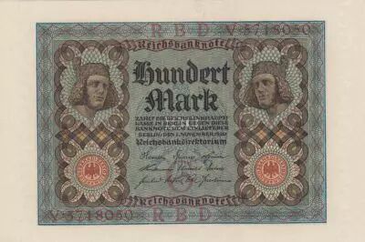 Deutschland 100 Mark Bamberg horseman - 1920 - P.69 - Serial V - aUNC