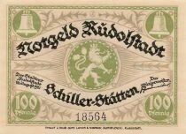 Deutschland 100 Pfennig - Rudolstadt - Notgeld - 1921