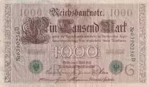 Deutschland 1000 Mark - Allegorical figures - Green seal - 1910 - 7 digit - P.45b