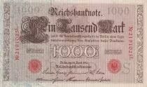 Deutschland 1000 Mark - Allegorical figures - Red seal - 1910 - 7 digit serial L