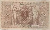Deutschland 1000 Mark Allegorical figures - Green seal - 1910 - 7 digit various Serial B