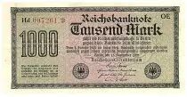 Deutschland 1000 Mark Dk green on green and lilac - 1922 - VF - P.76