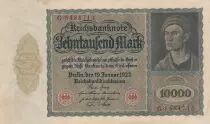 Deutschland 10000 Mark Portrait of man by Durer - 1922 - VF +  - P.70