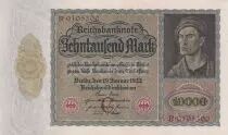 Deutschland 10000 Mark Portrait of man by Durer - 1922 - VF +  - P.71