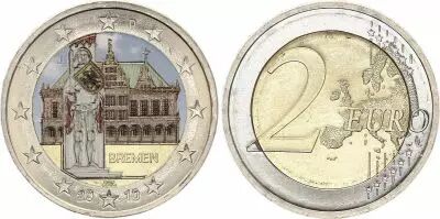 Deutschland 2 Euros - Bremen - Colorised - J (Hamburg) - 2013