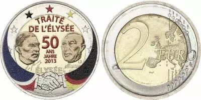 Deutschland 2 Euros - Elys�e Treaty - Colorised - D (Munich) - 2013