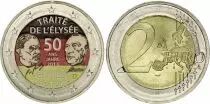 Deutschland 2 Euros - Treaty of Elysee - Colorised - 2013 J Hamburg