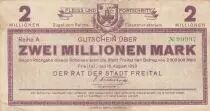 Deutschland 2 millionen Mark - City of Freital - Reihe A - 1923