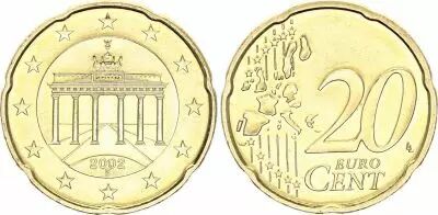 Deutschland 20 Centimes Euro - 2002 F