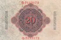Deutschland 20 Mark Eagle - 1914 - P.46b - aUNC
