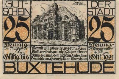 Deutschland 25 Pfennig - Buxtehude - 1921 - Notgeld