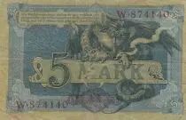 Deutschland 5 Mark -  Germania - Fafnir - 1904 - Serial W - P.8a
