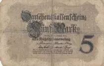 Deutschland 5 Mark - Germania, arms - 1914 - Serial P 7 digit - P.47b