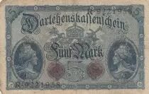 Deutschland 5 Mark - Germania, arms - 1914 - Serial R 7 digit - P.47b