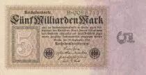 Deutschland 5 milliarden Mark - Reichsbanknote - Serial B - 1923