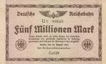 Deutschland 5 Millionen Mark  - 1923 - Serial Uc 88843
