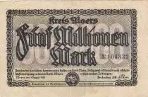 Deutschland 5 millionen Mark - City of Moers - Number 104333 - 1923